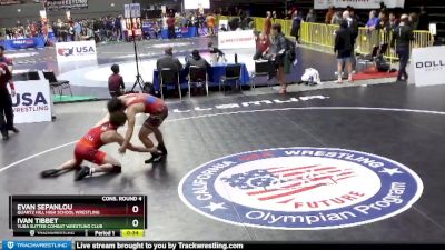 170 lbs Cons. Round 4 - Evan Sepanlou, Quartz Hill High School Wrestling vs Ivan Tibbet, Yuba Sutter Combat Wrestling Club