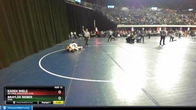 160 lbs Quarterfinal - Braylen Bieber, Iowa vs Kaden Wiele, Big Game Wrestling Club