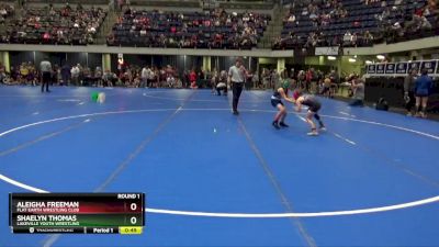 75 lbs Round 1 - Shaelyn Thomas, Lakeville Youth Wrestling vs Aleigha Freeman, Flat Earth Wrestling Club