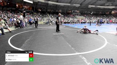 70 lbs Consi Of 8 #2 - Logan Whited, Perry Wrestling Academy vs Aceyn Marr, Newkirk Takedown Cub