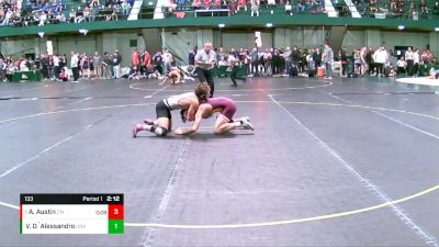 133 lbs Quarterfinal - Andrew Austin, Central Michigan vs Vinnie D`Alessandro, Unattached