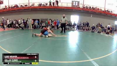 113 lbs Cons. Round 3 - Luke Weaver, Central Indiana Academy Of Wrestling vs Kellan Zuber, Greenfield Wrestling Club