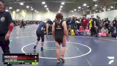 110 lbs Cons. Round 2 - Caitlynn Day, Harper Creek Youth Wrestling vs Micah McNeal, Marcellus Wildcats