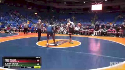 145 lbs Quarterfinals (8 Team) - Justin Grace, Elmhurst (IC Catholic) vs Reef Pacot, Fithian (Oakwood)