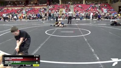 73 lbs Semifinal - Cord Christensen, Texas Elite vs Treyten Embrey, TEAM OWLS