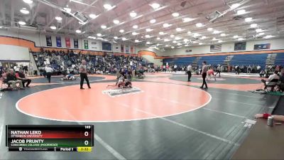 149 lbs Cons. Round 4 - Nathan Leko, Otterbein University vs Jacob Prunty, Concordia College (Moorhead)