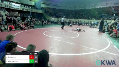 76 lbs Rr Rnd 1 - Jett Greer, Lions Wrestling Academy vs Jax Mitchell, Piedmont