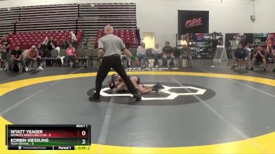 60 lbs Quarterfinals (8 Team) - Korbin Kiessling, Team Revival vs Wyatt Yeager, Patriots Wrestling Club