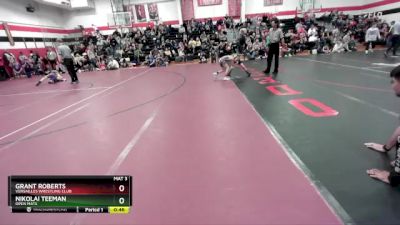 60 lbs Semifinal - Grant Roberts, Versailles Wrestling Club vs Nikolai Teeman, Open Mats