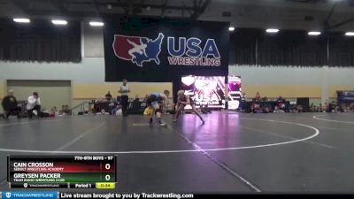 97 lbs Semifinal - Greysen Packer, Team Idaho Wrestling Club vs Cain Crosson, Sebolt Wrestling Academy