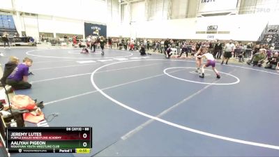 88 lbs Cons. Round 4 - Aaliyah Pigeon, Niskayuna Youth Wrestling Club vs Jeremy Lutes, Purple Eagles Wrestling Academy