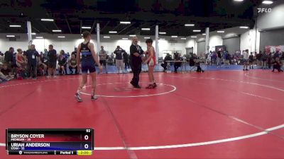 92 lbs Round 2 (8 Team) - Bryson Coyer, Michigan vs Uriah Anderson, Utah