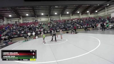 92 lbs Cons. Round 2 - Asher Williams, Bear Cave Wrestling Club vs Porter Dahl, Millard Wrestling Club