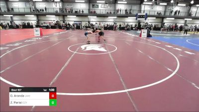 130A lbs Rr Rnd 2 - Daniel Aranda, Lake Highland Prep vs Zachary Parisi, Izzy Style