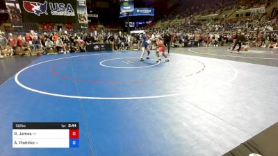 132 lbs Cons 64 #1 - Rayshun James, North Carolina vs Alex Plahitko, Indiana