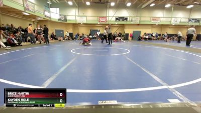 130 lbs Round 1 - Kayden Hole, Carthage Wrestling Club vs Brice Martin, Elgin Wrestling