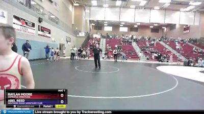 77 lbs Round 1 - Abel Reed, Southern Idaho Wrestling Club vs Raylan Moore, Homedale Wrestling