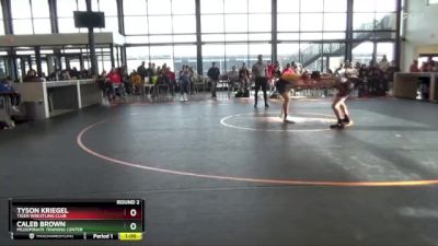 160 lbs Round 2 - Caleb Brown, McDominate Training Center vs Tyson Kriegel, Tiger Wrestling Club