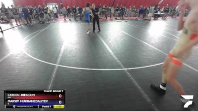 126 lbs Champ. Round 2 - Cayden Johnson, MO vs Maksim Mukhamedaliyev, IL