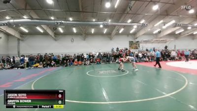 144 lbs Cons. Round 6 - Jason Soto, Pueblo Centennial vs Griffin Bower, Poudre