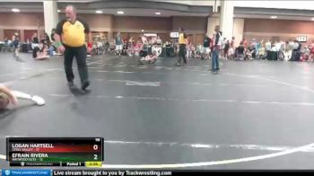 96 lbs Round 1 (6 Team) - Logan Hartsell, Steel Valley vs Efrain Rivera, Haywood Elite