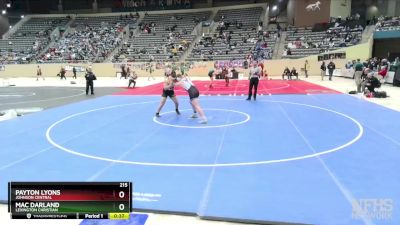 215 lbs Cons. Round 5 - Payton Lyons, Johnson Central vs Mac Darland, Lexington Christian