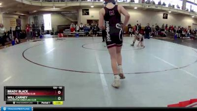 92 lbs 7th Place Match - Brady Black, Mishawaka Wrestling Club vs Will Carney, Chesterton Wrestling Club