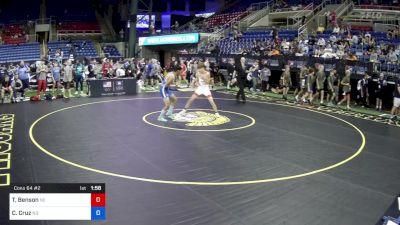 120 lbs Cons 64 #2 - Teagan Benson, Nebraska vs Cesar Cruz, North Dakota