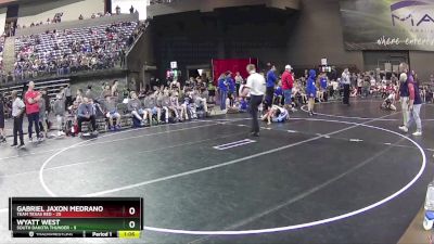 85 lbs Round 2 (6 Team) - Gabriel Jaxon Medrano, Team Texas Red vs Wyatt West, South Dakota Thunder