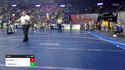 55 lbs Round Of 32 - Brody Rogers, Neshaminy vs Trenton Maloney, Crawford Central