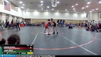 100 lbs Semifinal - Josie Price, Floyd Wrestling Club vs Jasmin Kumul, Rhyno Academy Of Wrestling