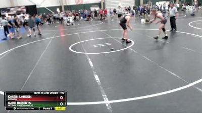 190 lbs Quarterfinal - Kason Larson, Burwell vs Gabe Roberts, McCook Wrestling Club