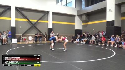 100 lbs Round 6 (16 Team) - Sophia Turpitt, Nebraska Wrestling Academy vs Lily Webster, Midwest Assassins