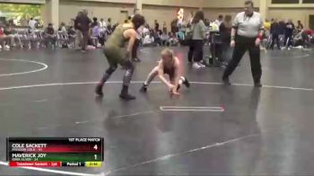 125 lbs Finals (2 Team) - Maverick Joy, Iowa Silver vs Cole Sackett, Missouri Gold