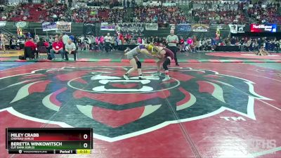 G - 107 lbs Cons. Round 4 - Miley Crabb, Choteau (Girls) vs Beretta Winkowitsch, Cut Bank (Girls)