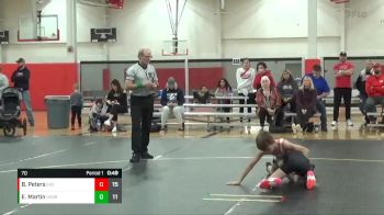 70 lbs Round 3 (4 Team) - Brody Peters, East Kansas Eagles vs Emerson Martin, Nebraska Boyz