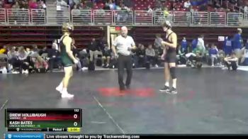 132 lbs Round 1 (3 Team) - Kash Bates, Lincoln Southwest vs Drew Hollibaugh, Waverly
