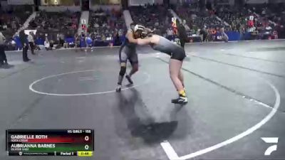 155 lbs Cons. Round 2 - Aubrianna Barnes, Olathe East vs Gabrielle Roth, Rock Creek