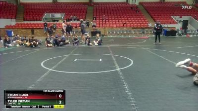 130 lbs Finals (2 Team) - Ethan Clark, Hoosier Havoc vs Tyler Ineman, Lake WC