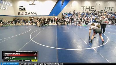 112 lbs Semifinal - Maddax Hacking, Uintah vs Luke Stott, Sons Of Atlas