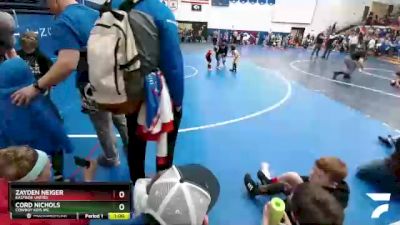 38-39 lbs Round 1 - Cord Nichols, Cowboy Kids WC vs Zayden Neiger, Eastside United