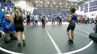 58 lbs Round Of 32 - Demitri Strange, Woodland Wrestling Club vs Emery Wolfe-Selby, Little Axe Takedown Club