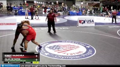 125 lbs Quarterfinal - Robert Valenzuela, California vs Felipe De Matos, Swamp Monsters Wrestling Club