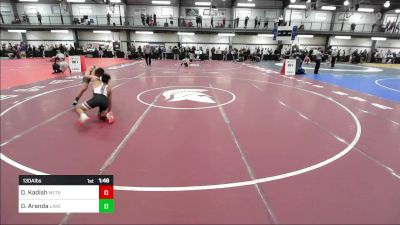 130A lbs Rr Rnd 1 - Dylan Kadish, Metrowest United vs Daniel Aranda, Lake Highland Prep