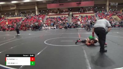 90 lbs Quarterfinal - Christian Uran, Derby Wrestling Club vs Kohen Kuhse, POWERHOUSE WRESTLING CLUB