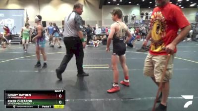 115 lbs Semis & 1st Wrestleback (8 Team) - Grady Hayden, CP Wrestling vs Riker Ohearon, Untouchables Purple