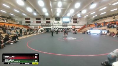 190 lbs Round 5 (6 Team) - Oan Vega, Worland High School vs Gabe Lopez, DouglasWY