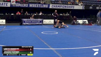 101 lbs 3rd Place Match - Lizette Rodriguez, McKendree University vs Jennesis Martinez, Colorado Mesa University