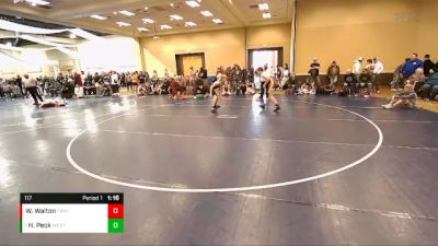 117 lbs Cons. Round 2 - Hudson Peck, Team Prestige vs Will Walton, Wasatch Wrestling Club