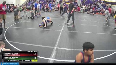 61 lbs Cons. Round 1 - Bryant Sloan, Eastside Youth Wrestling vs Gideon Atkins, Cane Bay Cobras